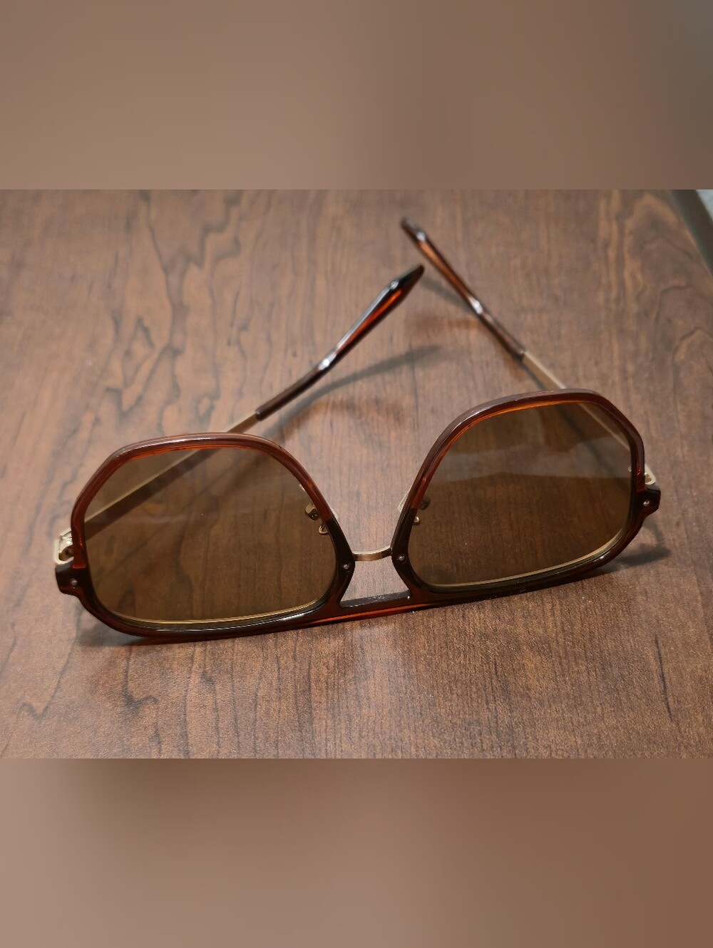 stradivarius Tortoiseshell Brown Geometric Sunglasses
